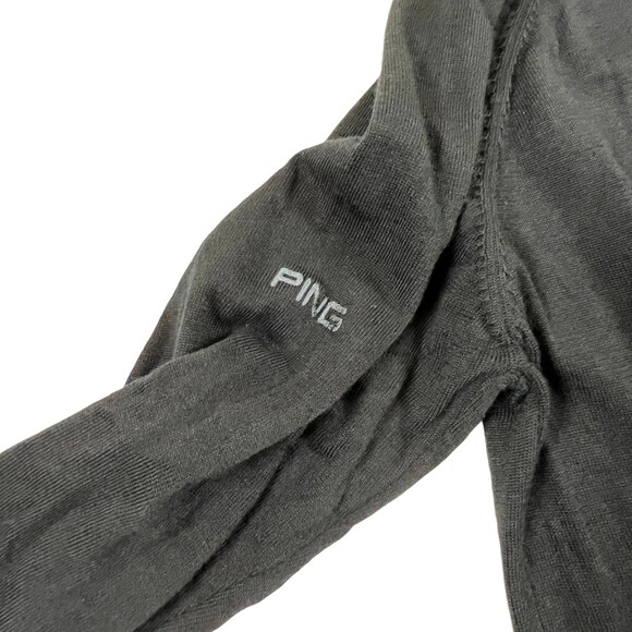 Ping Men's Black 100% Merino Wool Sensorwarm 1/4 Zip Sweater Jumper Golf Sz M - Picture 5 of 14